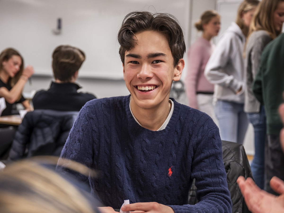 Bilde av konfirmant på kurs.